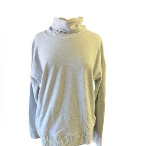 Lululemon 12 women’s heathered grey funnel neck pullover